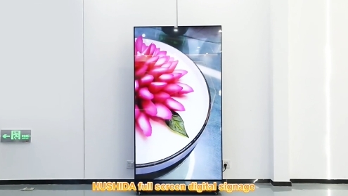 43 55 65 75 inch floor Standing 4k Full Advertising Display Screen